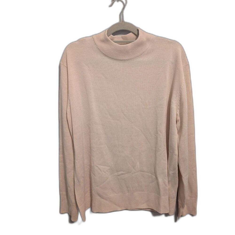 Men's Cream Mock Neck Sweater Size XL